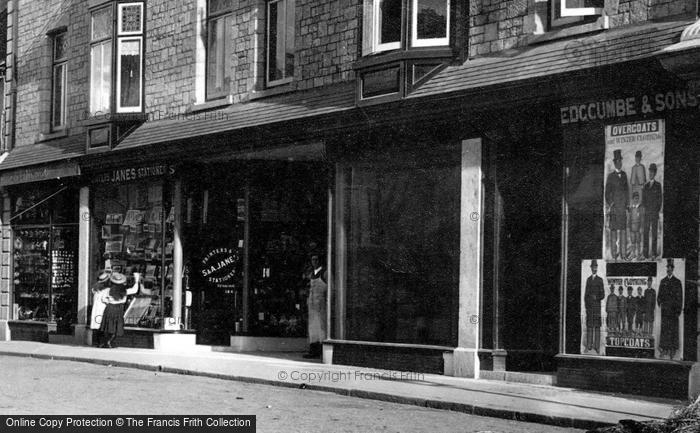 Photo of Okehampton, S & A Jane Stationer And Edgcumbe & Sons, Fore Street 1895