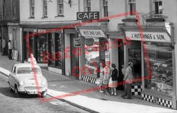 The Regent, West End Cafe And J.Hutchings & Son Bakers, Fore Street c.1960, Okehampton