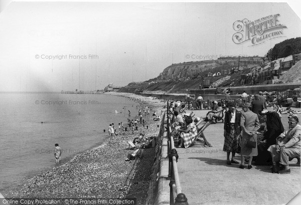 Photo of Old Colwyn, Beach c.1955