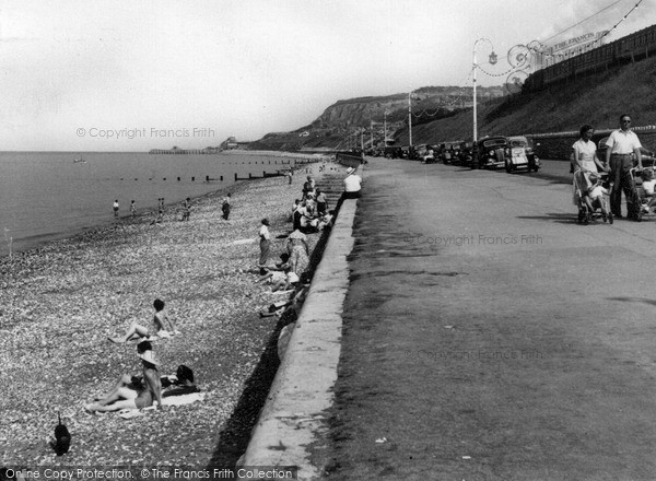 Photo of Old Colwyn, Beach c.1955