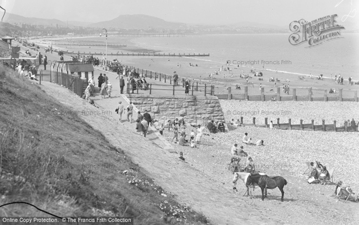 Photo of Old Colwyn, The Beach And Promenade c.1933