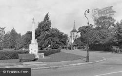 War Memorial And St John's Church c.1955, Old Coulsdon