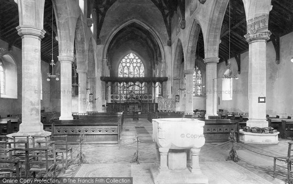 Photo of Old Hunstanton, Church Interior 1927