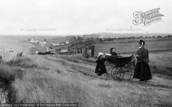 Photo of Old Hunstanton, Pram On The Cliffs 1907