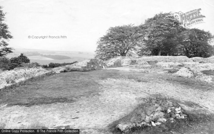 Photo of Old Sarum, Base Of Lookout Tower With Ramparts 1913