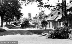 St Leonard's Church And Thatched Cottage c.1955, Old Warden