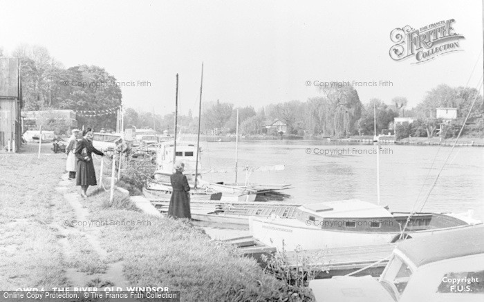 Photo of Old Windsor, The River c.1955