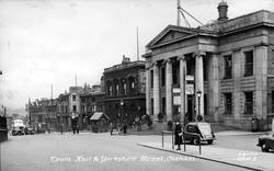 Town Hall And Yorkshire Street c.1950, Oldham