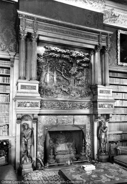 Photo of Ollerton, Thoresby Hall, Library Fireplace c.1965