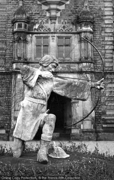 Photo of Ollerton, Thoresby Hall, The Robin Hood Statue c.1955