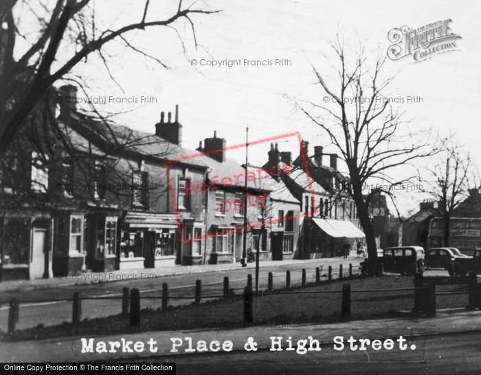 Photo of Olney, Market Place And High Street c.1955