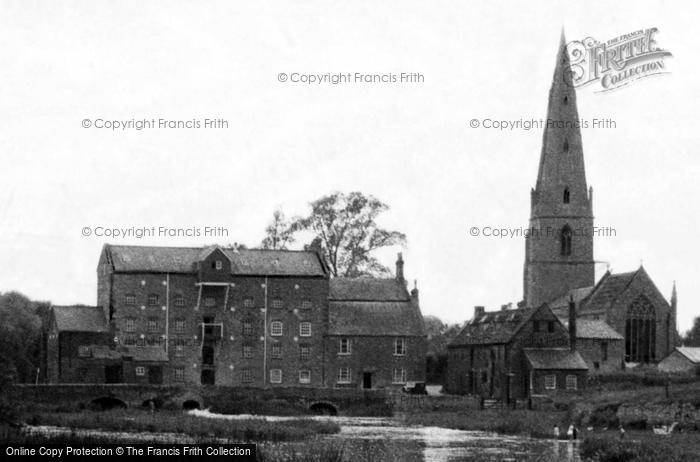 Photo of Olney, The Mill And Parish Church c.1955