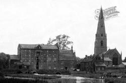 The Mill And Parish Church c.1955, Olney