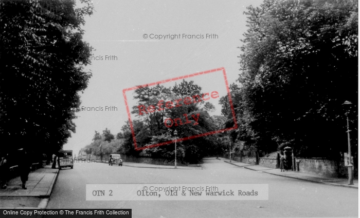 Photo of Olton, Old And New Warwick Roads c.1950
