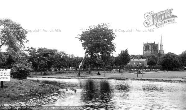 Photo of Ormskirk, Coronation Park, The Lake c.1958