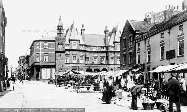 Photo of Ormskirk, Market Place And Aughton Street 1894