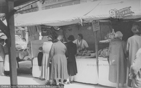Photo of Ormskirk, The Gingerbread Stall, Market Day c.1955