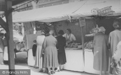 The Gingerbread Stall, Market Day c.1955, Ormskirk