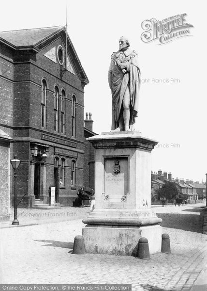 Photo of Ormskirk, The Institute And Beaconsfield Monument 1894