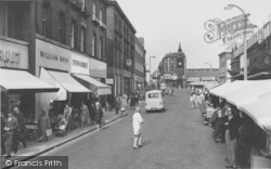 The Market And Clock Tower c.1965, Ormskirk