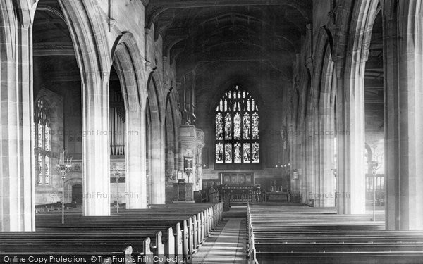Photo of Ormskirk, The Parish Church Interior 1895