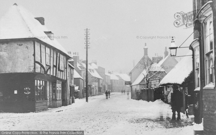 Photo of Ospringe, The Street, A Snowy Day c.1900
