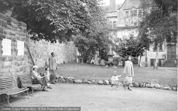 Photo of Oswestry, Castle Gardens c.1955