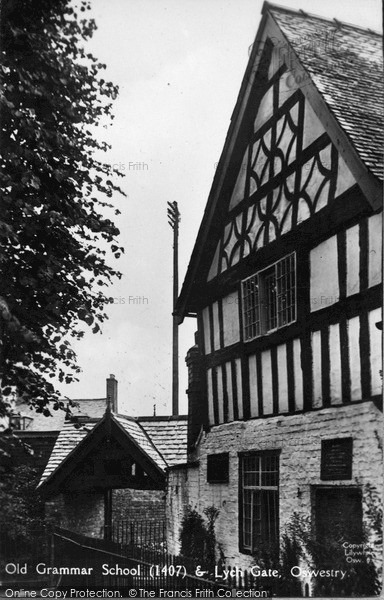 Photo of Oswestry, Old Grammar School And Lych Gate c.1939