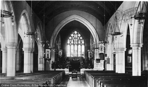 Photo of Oswestry, Parish Church Interior c.1939