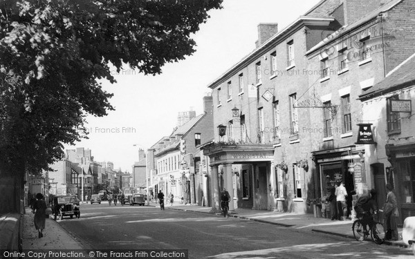 Photo of Oswestry, The Wynnstay Hotel And Church Street c.1955