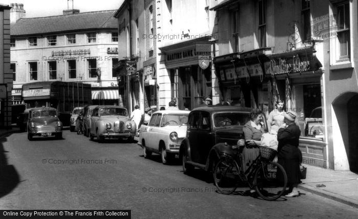 Photo of Oswestry, Traffic In Cross Street c.1960