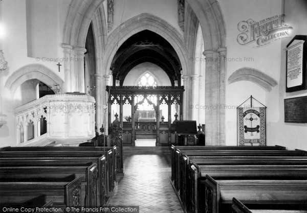 Photo of Othery, The Church, Interior c.1955