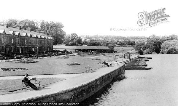 Photo of Otley, Wharfe Meadows Park From The Bridge c.1955