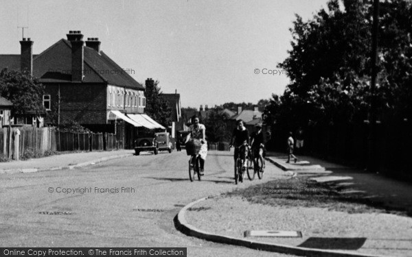 Photo of Ottershaw, Cyclists In Brox Road c.1955