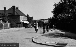 Cyclists In Brox Road c.1955, Ottershaw
