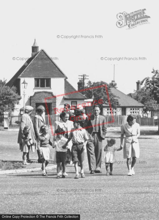 Photo of Ottershaw, Families At Otter Corner c.1955