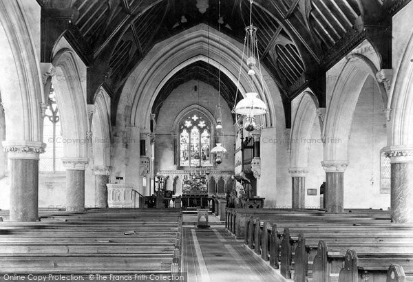 Photo of Otterton, Church interior 1907