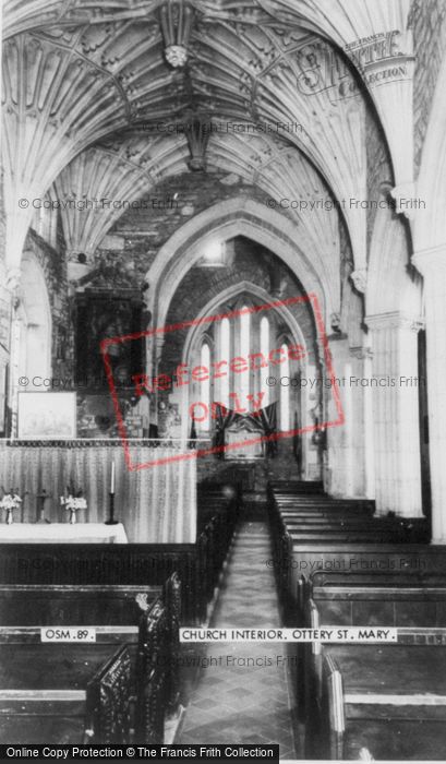 Photo of Ottery St Mary, Church Interior c.1960