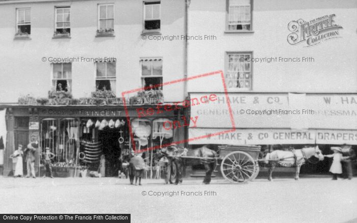 Photo of Ottery St Mary, Shops In The Market Place 1907
