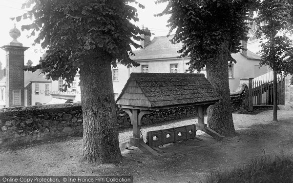 Photo of Ottery St Mary, Stocks In Churchyard 1922