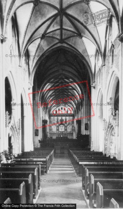Photo of Ottery St Mary, The Church Nave c.1960