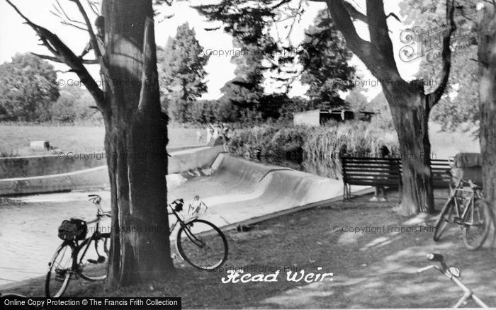 Photo of Ottery St Mary, The Head Weir c.1955