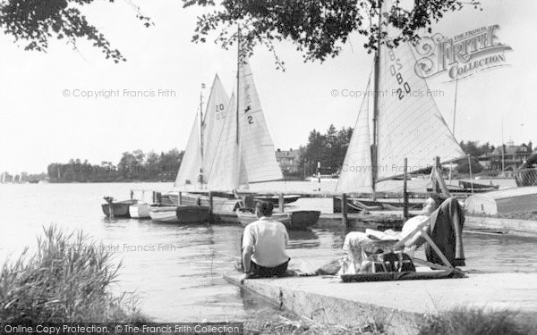 Photo of Oulton Broad, A Lazy Afternoon c.1960