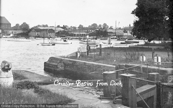 Photo of Oulton Broad, Cruiser Basin From Lock c.1939