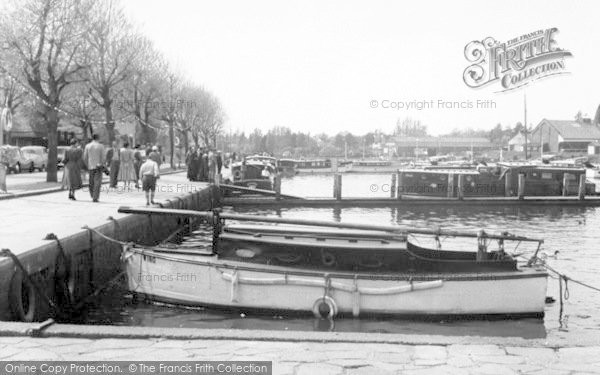 Photo of Oulton Broad, Quayside c.1955