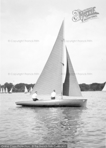 Photo of Oulton Broad, Sailing Boat c.1960