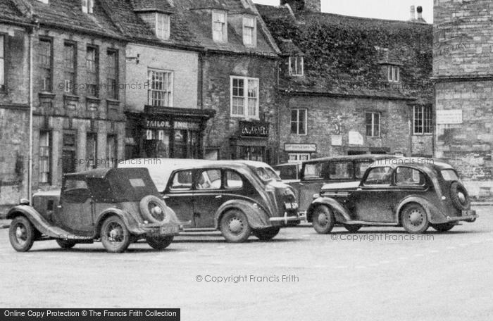 Photo of Oundle, Cars In Market Place c.1950