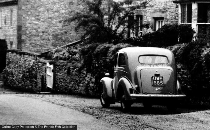 Photo of Over Haddon, Car In The Village c.1960