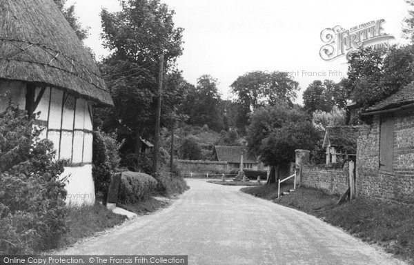 Photo of Over Wallop, Memorial From King Lane c.1955