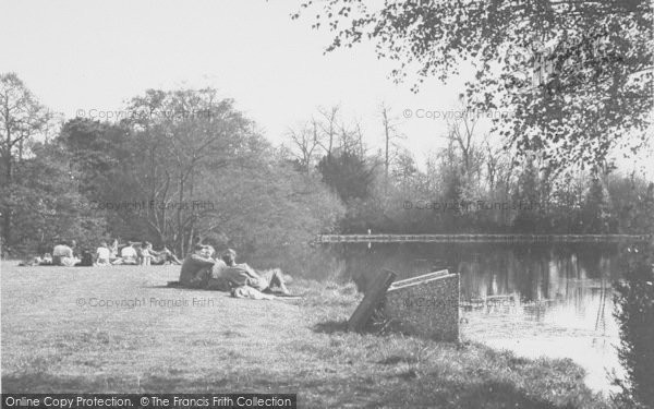 Photo of Overstone, Lake Side, Overstone Park c.1955